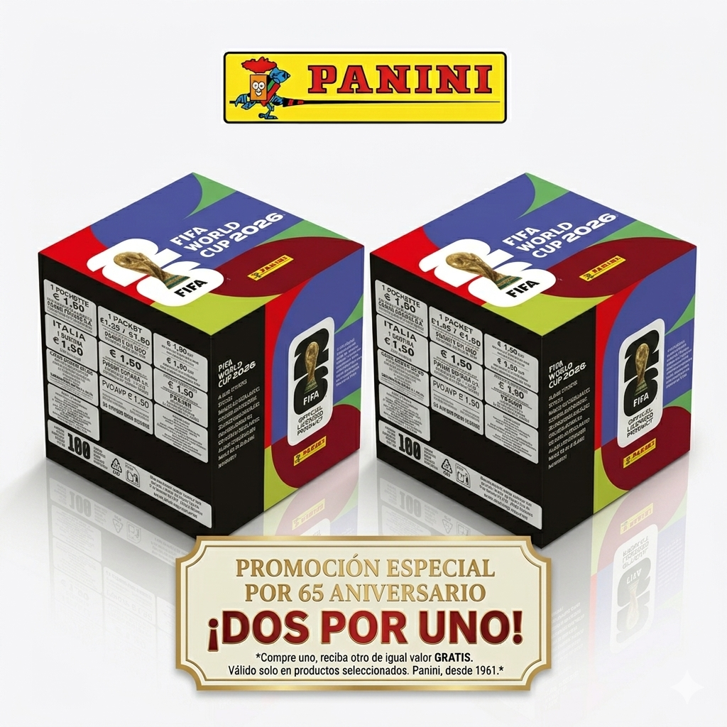 WORLD CUP 2026. CAJA DE SOBRES. 100 2x1